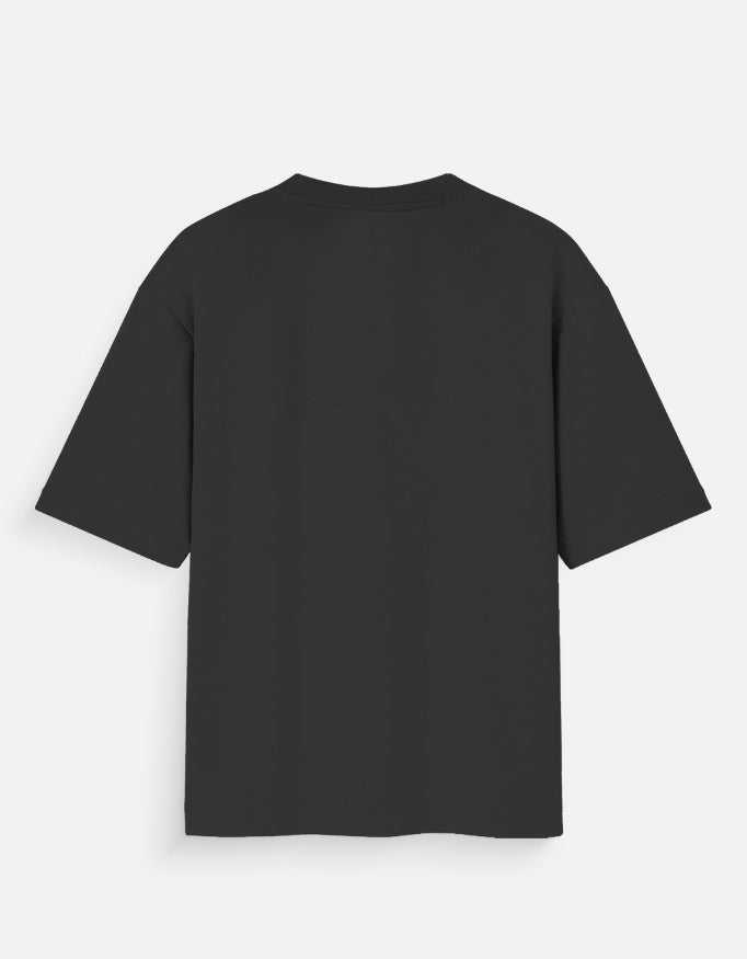 Parshuram axe warrior oversized t-shirt, black, back view