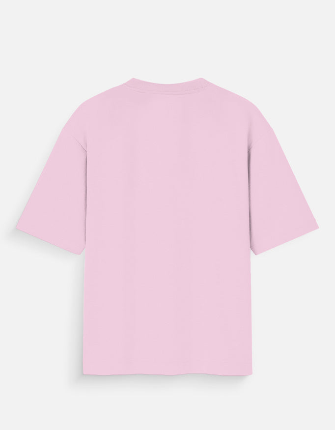 Parshuram axe warrior oversized t-shirt, light baby pink, back view