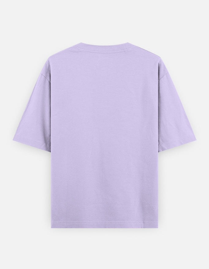 Running On Motivation Low Battery classic oversized tee, lavender, back view